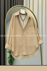 BEIGE BUTTON DOWN SHIRT